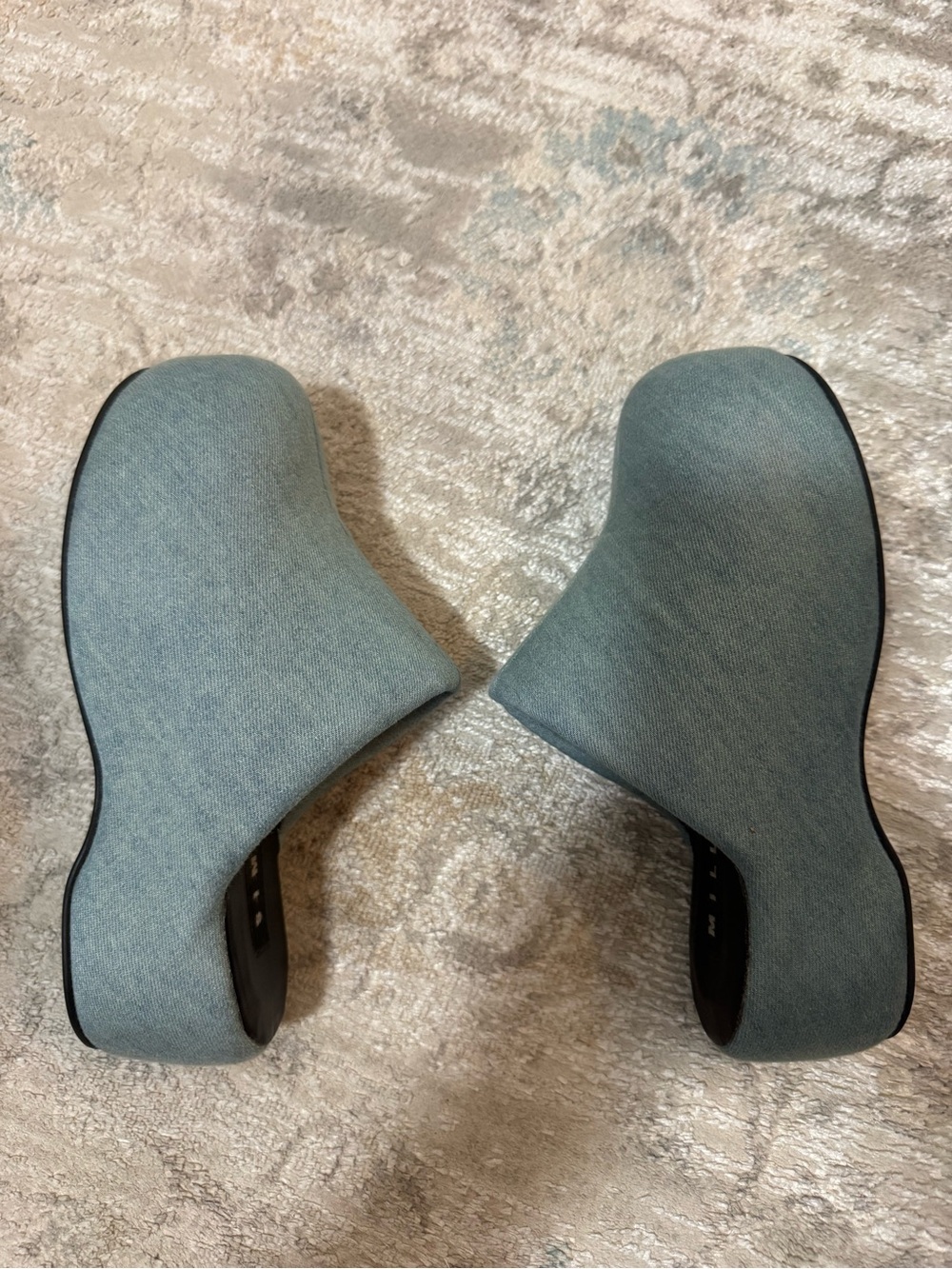 Simon Miller Bubble Clogs Denim Blue Size 36 or US  Size 6 $555